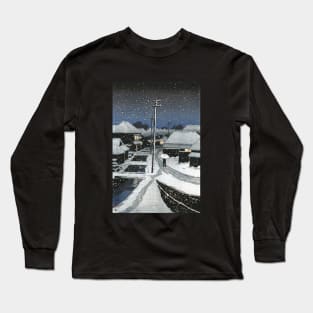 Evening Snow at Terajima Village by Kawase Hasui Long Sleeve T-Shirt